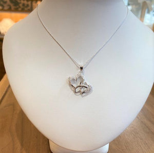 Secondhand Cubic Zirconia Heart Necklace