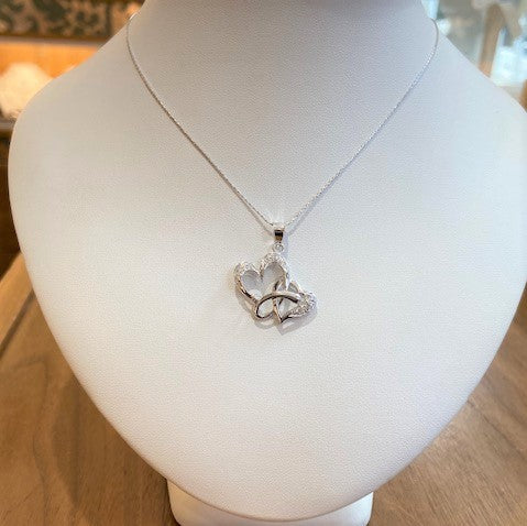 Secondhand Cubic Zirconia Heart Necklace