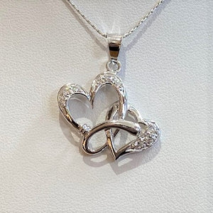 Secondhand Cubic Zirconia Heart Necklace
