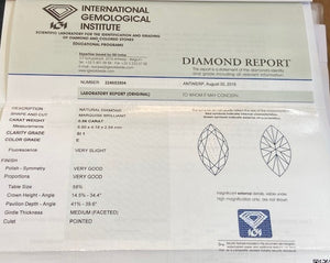 Platinum  0.72ct Marquise and Pear Shaped Diamond Three Stone Ring