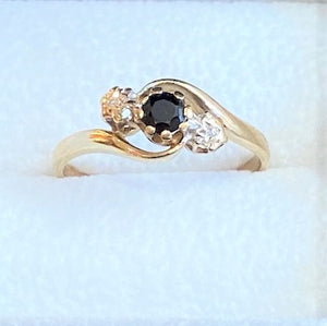 Secondhand Sapphire and Diamond Three Stone Twist Ring