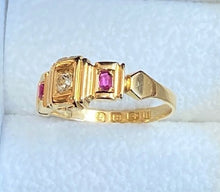Load image into Gallery viewer, Secondhand Antique Ruby and Diamond Ring - Dated 1880

