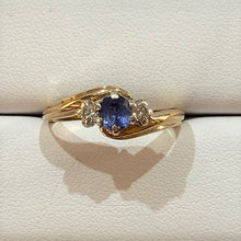 Load image into Gallery viewer, Secondhand Sapphire and Diamond Twist Three Stone Ring

