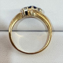 Load image into Gallery viewer, Secondhand Sapphire and Diamond Twist Three Stone Ring
