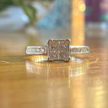 Load image into Gallery viewer, Secondhand Platinum Diamond Quad Style Ring
