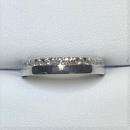 Platinum and Diamond Half and Half Ring