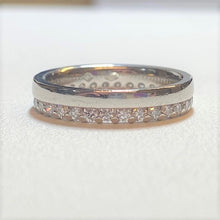 Load image into Gallery viewer, Platinum and Diamond Half and Half Ring
