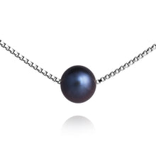 Load image into Gallery viewer, Jersey Pearl Peacock Freshwater Pearl Slider Necklace
