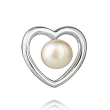 Load image into Gallery viewer, Jersey Pearl Kimberley Selwood Heart Stud Earrings
