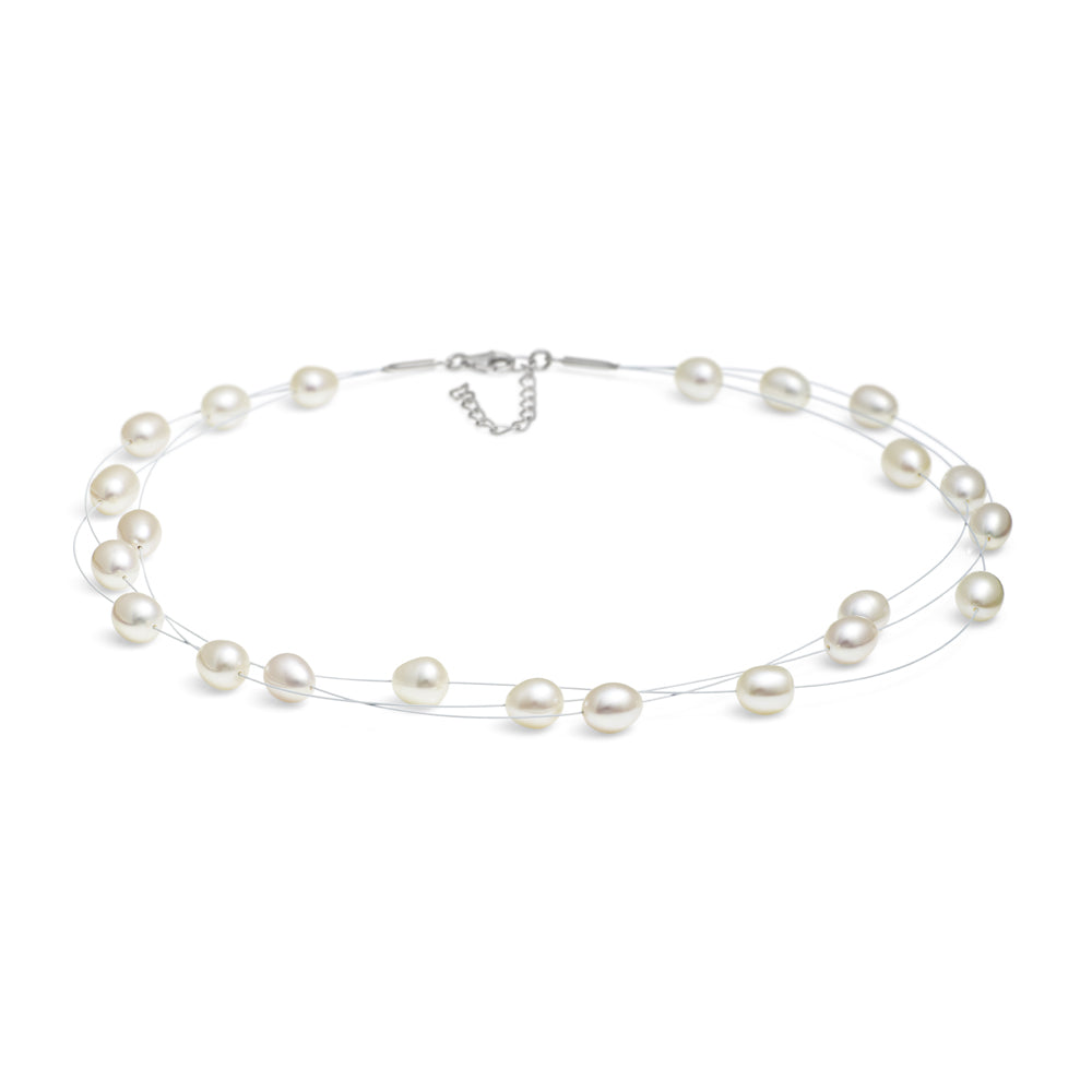 Jersey Pearl Dew Drop Layered Necklace