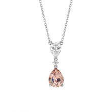 Load image into Gallery viewer, Diamonfire Dusky Pink Cubic Zirconia Pear Drop Pendant
