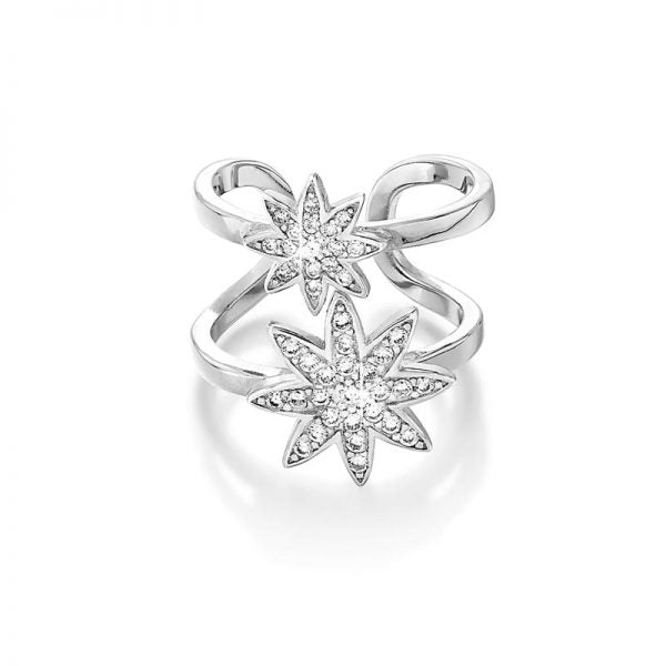 Vixi Jewellery - Nova Statement Double Star Adjustable Ring