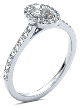 Load image into Gallery viewer, Oval Diamond Halo Style Engagement Ring
