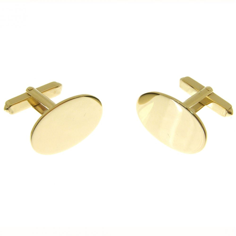 9ct Gold Oval Cufflinks