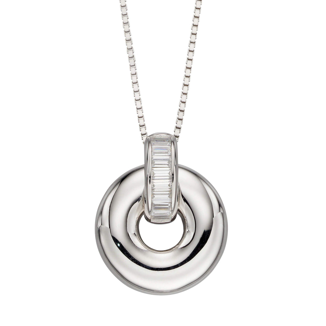 Fiorelli Cubic Zirconia Polished Disc Pendant