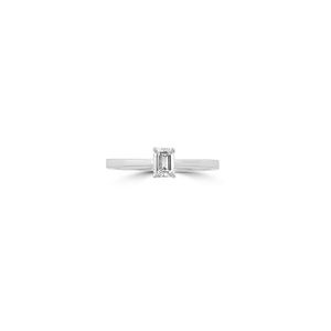Platinum Emerald Cut Diamond Solitaire 0.33ct