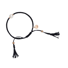 Load image into Gallery viewer, Jersey Pearl Crown Tassel Bracelet
