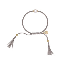 Load image into Gallery viewer, Jersey Pearl Crown Tassel Bracelet
