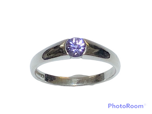 18ct White Gold Tanzanite Single Stone Ring