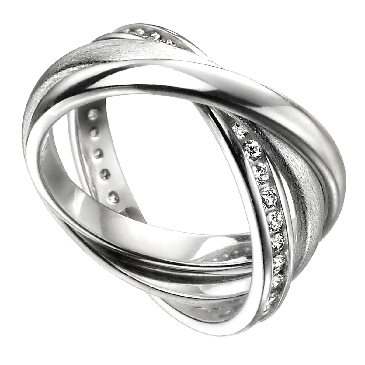 Silver and cubic zirconia Russian style dress Ring – Plants The Jewellers