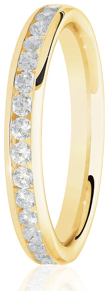 18ct Yellow Gold Channel Set Eternity Ring - 0.33ct