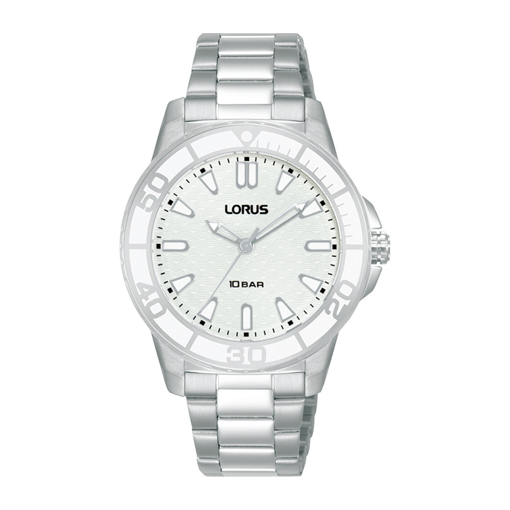 Lorus Unisex Watch - Sports Stainless Steel White