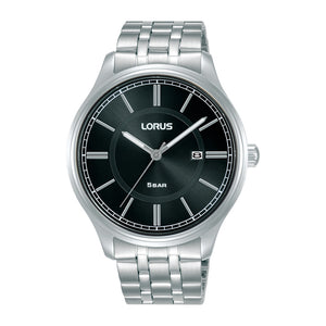 Lorus Watch - Gents Steel with Black Dial