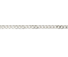 Load image into Gallery viewer, Silver Men&#39;s Filed Metric Curb Chain 22&quot;
