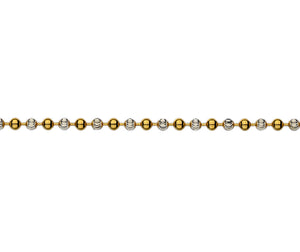 Silver & Gold Plated Faceted Bead Bracelet