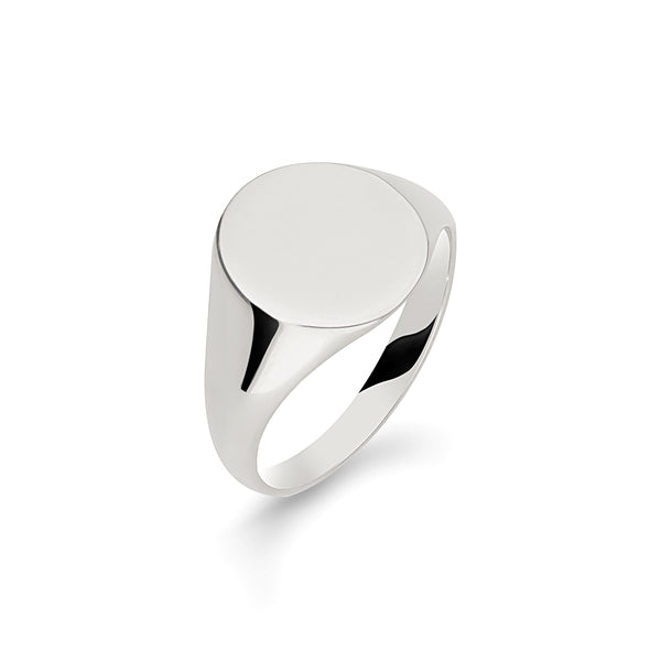 Argentium Silver Oval Signet Ring