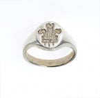 Sterling Silver Signet Ring with Prince of Wales Style Engraving