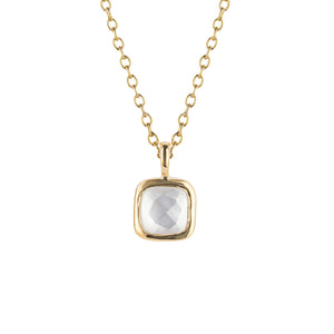 D for Diamond Birthstone Necklaces - Gold Plated