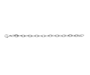 9ct White Gold Marquise Link Bracelet
