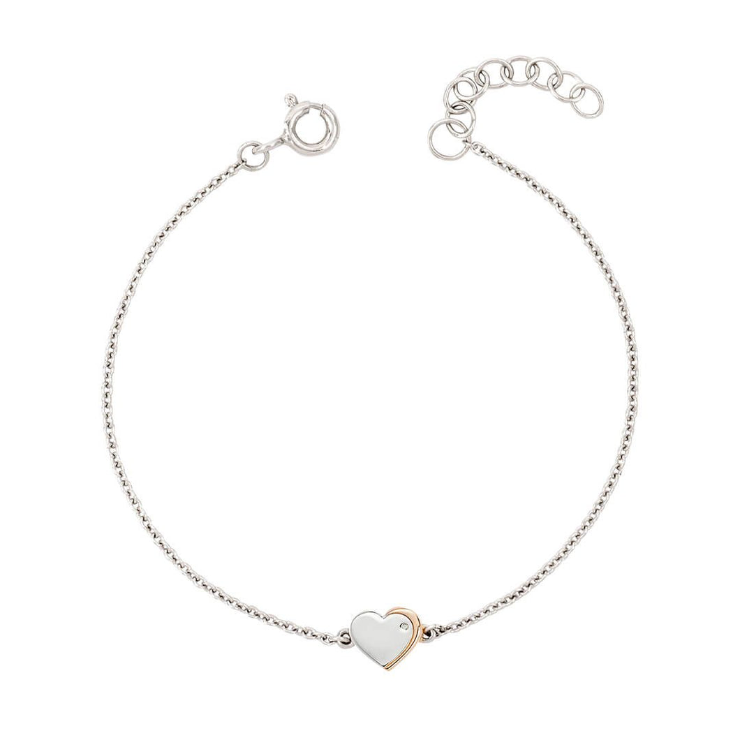 D for Diamond Childrens Heart Bracelet