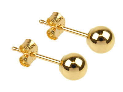 9ct Gold 5mm Ball Stud Earrings