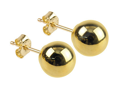 9ct Gold 7mm Ball Stud Earrings