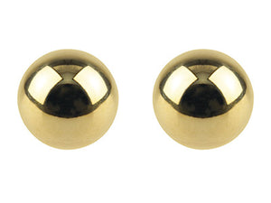 9ct Gold 7mm Ball Stud Earrings