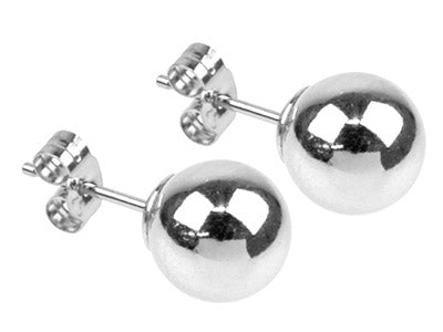 Silver 5mm Ball Stud Earrings