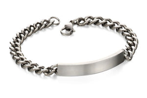 Mens Steel ID Bracelet