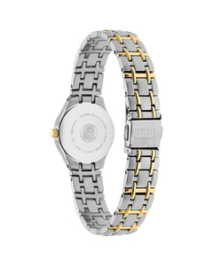 Citize Ladies Eco Drive Two Tone Bracelet Watch With Feature Date