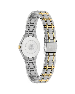 Citize Ladies Eco Drive Two Tone Bracelet Watch With Feature Date
