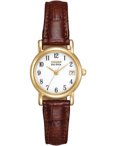 Citizen Eco Drive Watch - Ladies Brown Leather