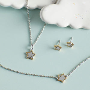 D For Diamond Gold Plated Star Necklace