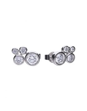 Diamonfire Cubic Zirconia Bubble Stud Earrings