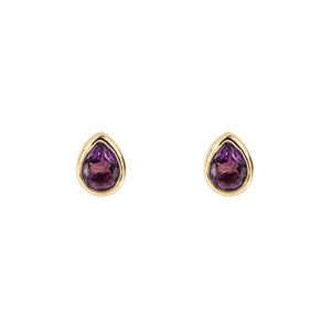 Silver Birthstone Earrings - Gold Plated