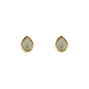 Silver Birthstone Earrings - Gold Plated