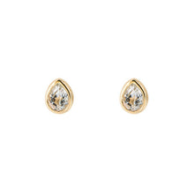 Load image into Gallery viewer, Silver Birthstone Earrings - Gold Plated
