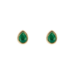 Silver Birthstone Earrings - Gold Plated