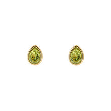 Load image into Gallery viewer, Silver Birthstone Earrings - Gold Plated
