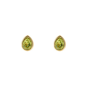 Silver Birthstone Earrings - Gold Plated